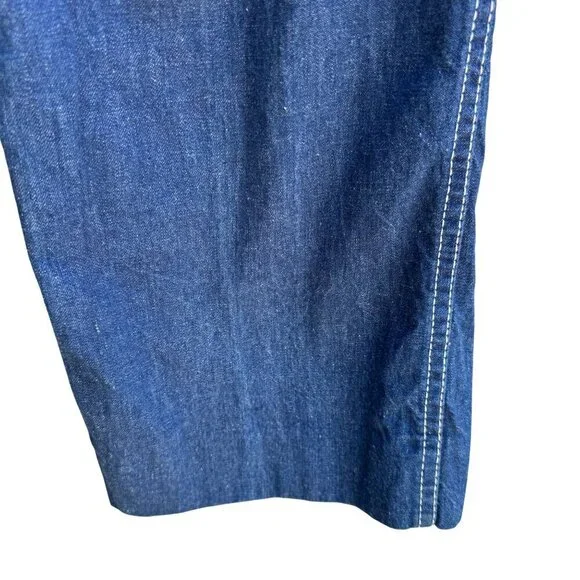 Calvin Klein Vintage 70s 80s Womens High-Waisted Blue Denim Straight Leg Jeans‎ - Picture 6 of 8